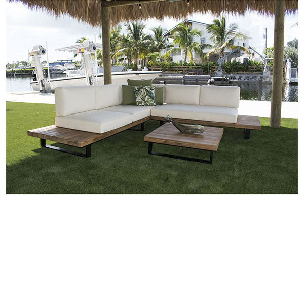 Hospitality Rattan Norman's Cay 3 PC Sectional- with background
