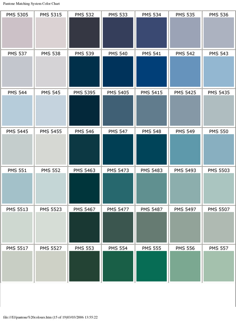 PMS Colour Chart - greenpac.com.au