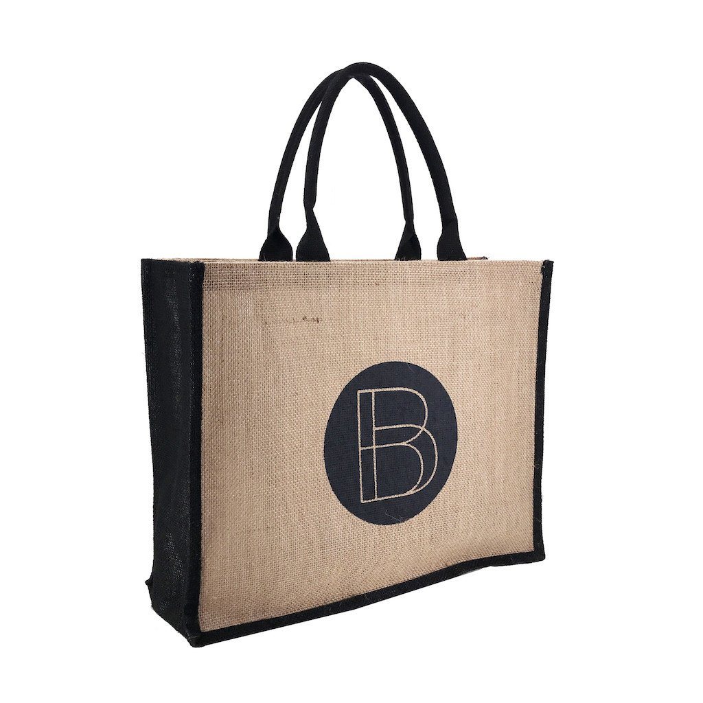 Stock Jute Bag Coloured-Black(SJB-02D) - greenpac.com.au