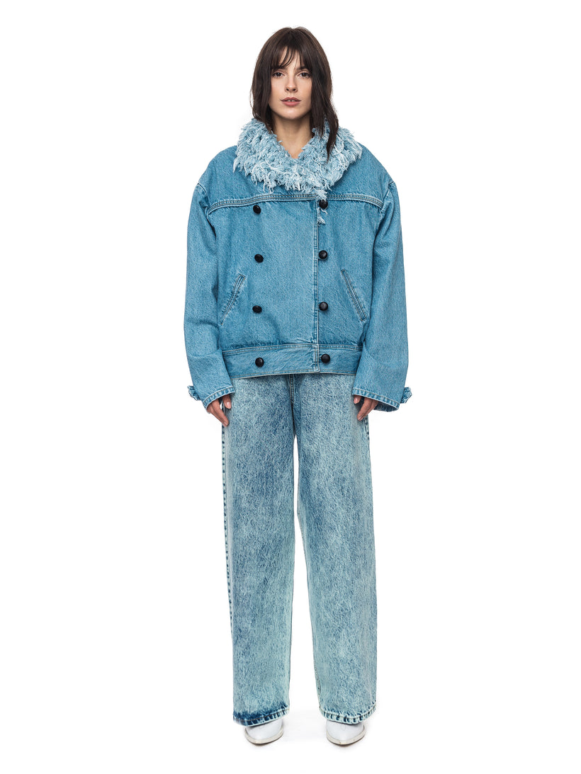 Winter Womens Denim Jacket With Big Fur Collar, Detachable Lining, Double  Thick Loose Fit, And Velvet Parka Fur Trim Coat Warm And Cozy Style #230927  From Lu04, $100.43 | DHgate.Com