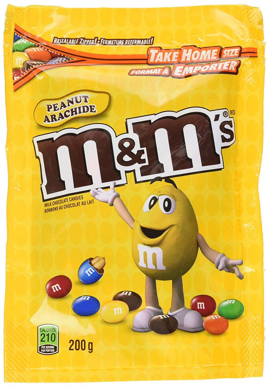 M&M's, Peanut Milk Chocolate Candies, Sharing Bag, 120g, 1 pouch