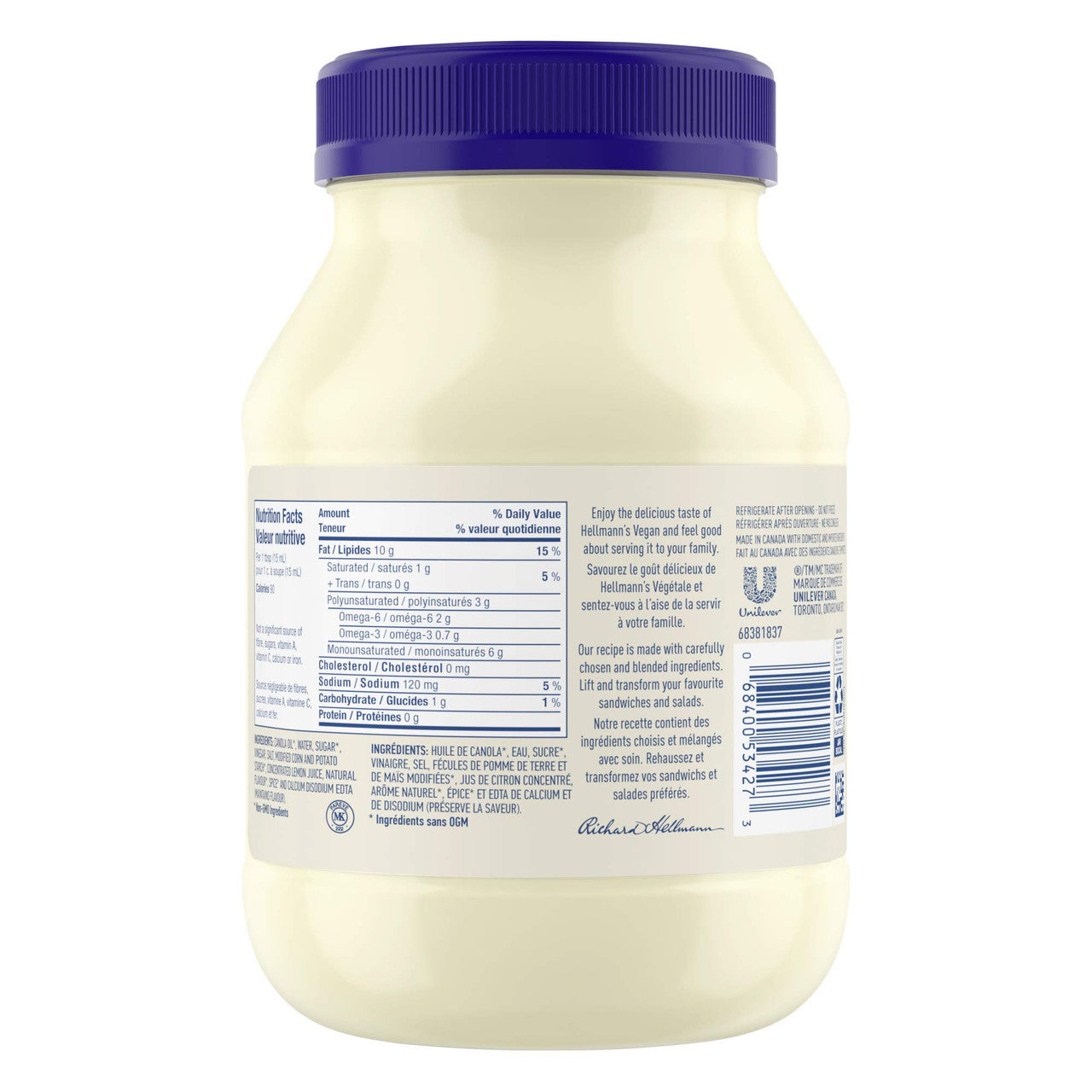 Hellmanns Mayonnaise Olive Oil - 750 ml