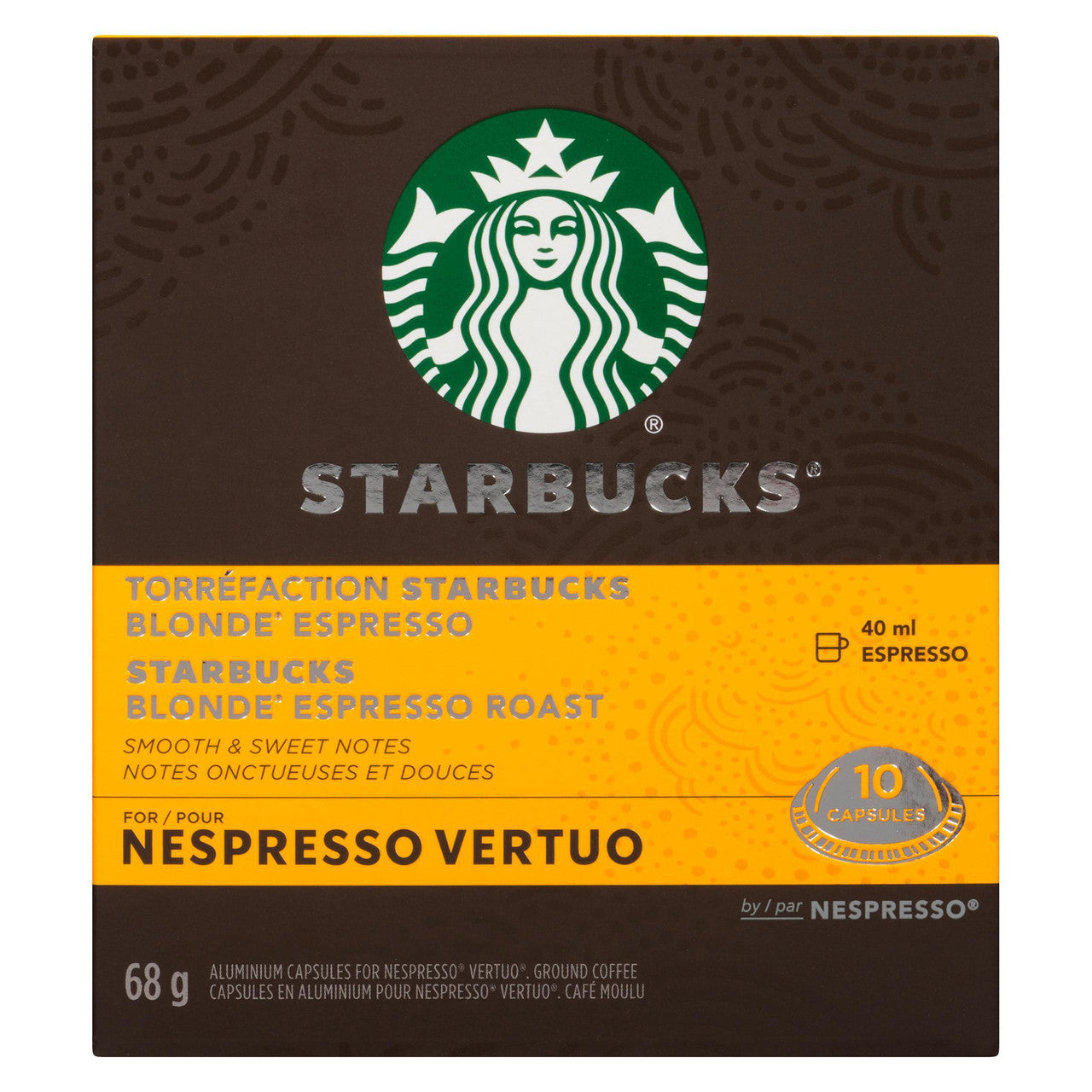 Starbucks By Nespresso Dark Roast Caff Verona Coffee (32-Count Single Serve  Capsules, Compatible With Nespresso Vertuo Line System) 
