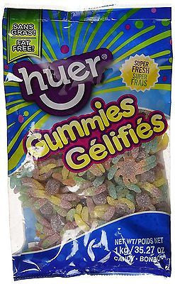 Huer Sour Blue Swirls Gummy Candy - 1kg