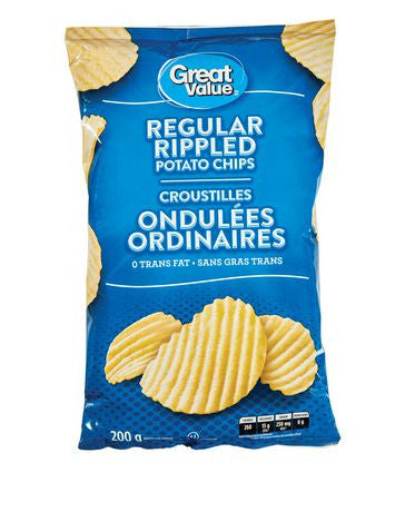 No Name Ripple Original Low Sodium Chips 200g/7.1 oz. {Imported