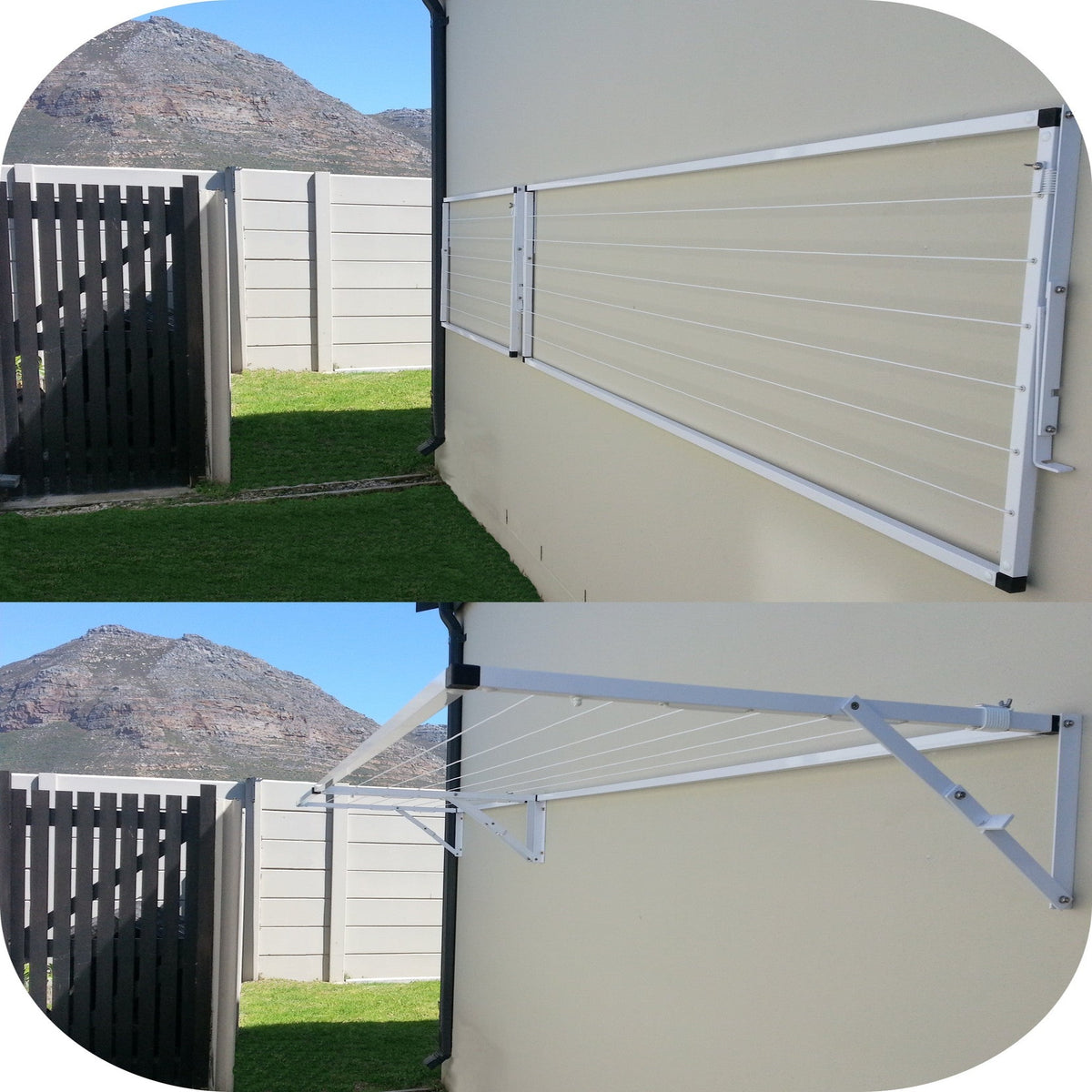 SA Washline - Folding Washing line- Powder coated aluminium (Delivery