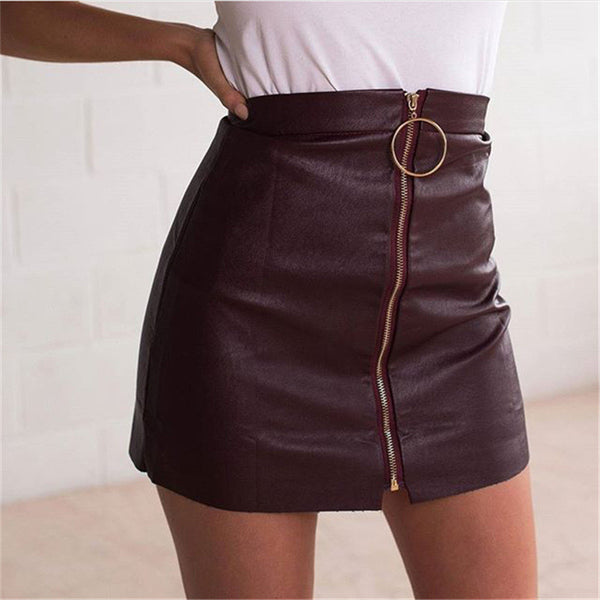 Solid Color Zipper Skirts – wensoal