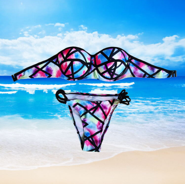 Sexy Printed Triangle Bikini – Wensoal