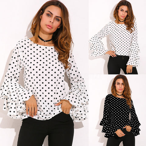 Sweet Round Neck Long-Sleeved T-Shirt Top – wensoal