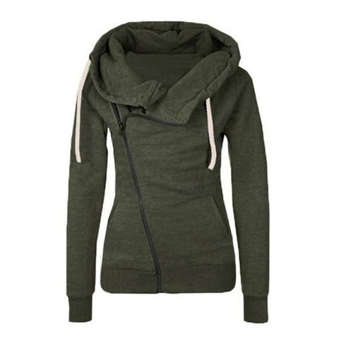 Women hoodies sweatshirts zipper Long Sleeve Warm Female Hoodies – wensoal