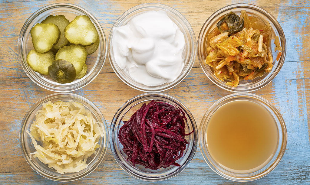 Gut Healing Fermented Foods in Jars