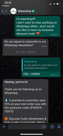 waterdrop WhatsApp Automation by Chatarmin