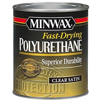 Half pint of fast-drying polyurethane clear stain