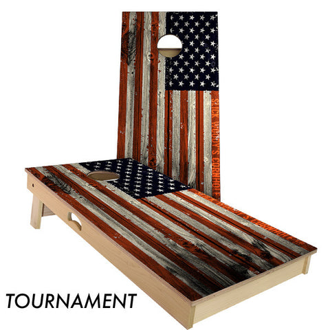 american flag cornhole board