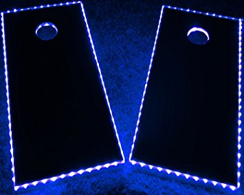 blue led cornhole lights
