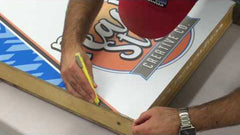 Applying difficult vinyl wraps to cornhole boards