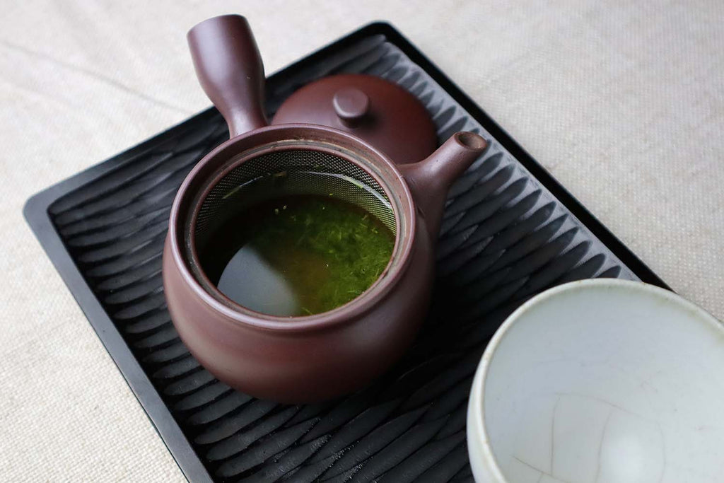 Brewing sencha in a Banko Kyuusu