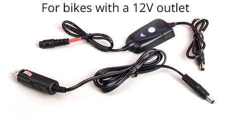 for bikes with a 12V ooutlet