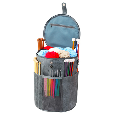 PU Leather Knitting Crochet Tools Storage Bag