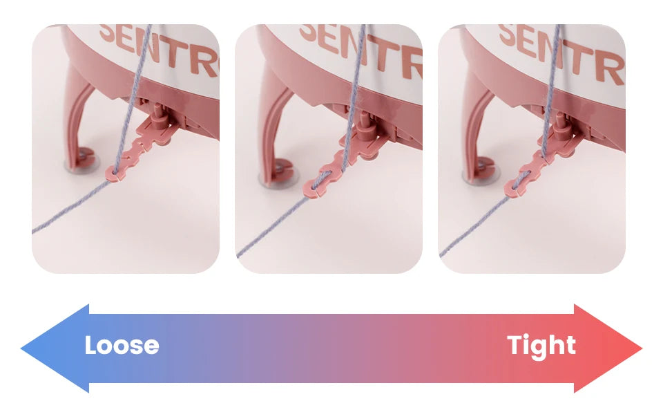 knitting machine strenght adjustment