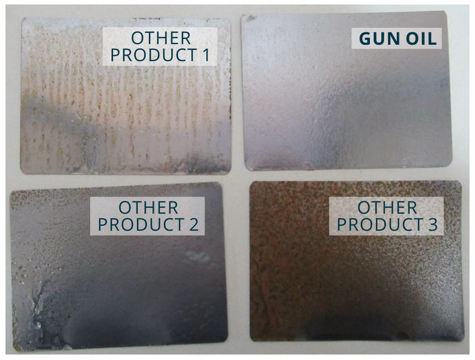 Gun oil test with sea salt