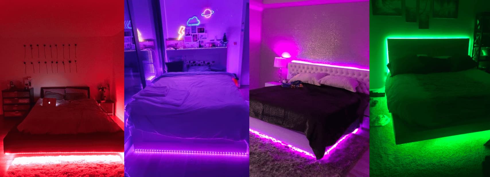 Comment décorer votre chambre à coucher à l'aide de lampes LED - Décoration  Led