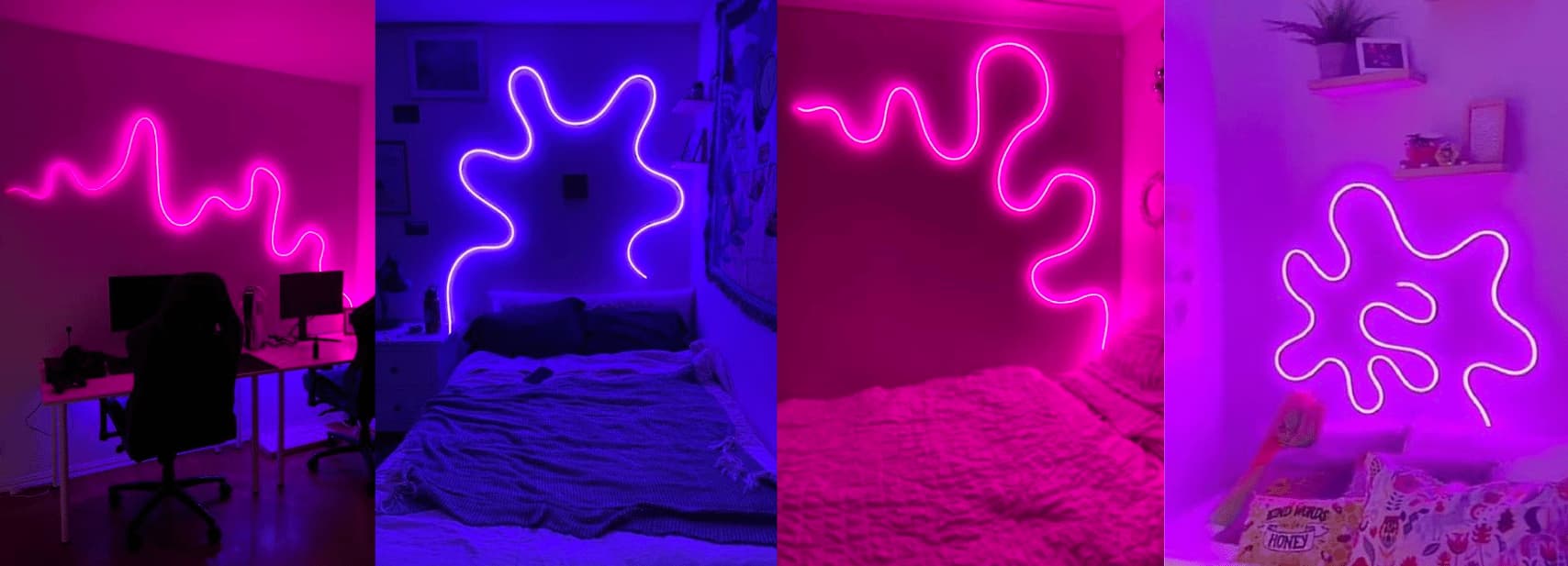 Des LED pour décorer ta chambre avec des lumières multicolores Astuces  ampoule effet arc-en-ciel 