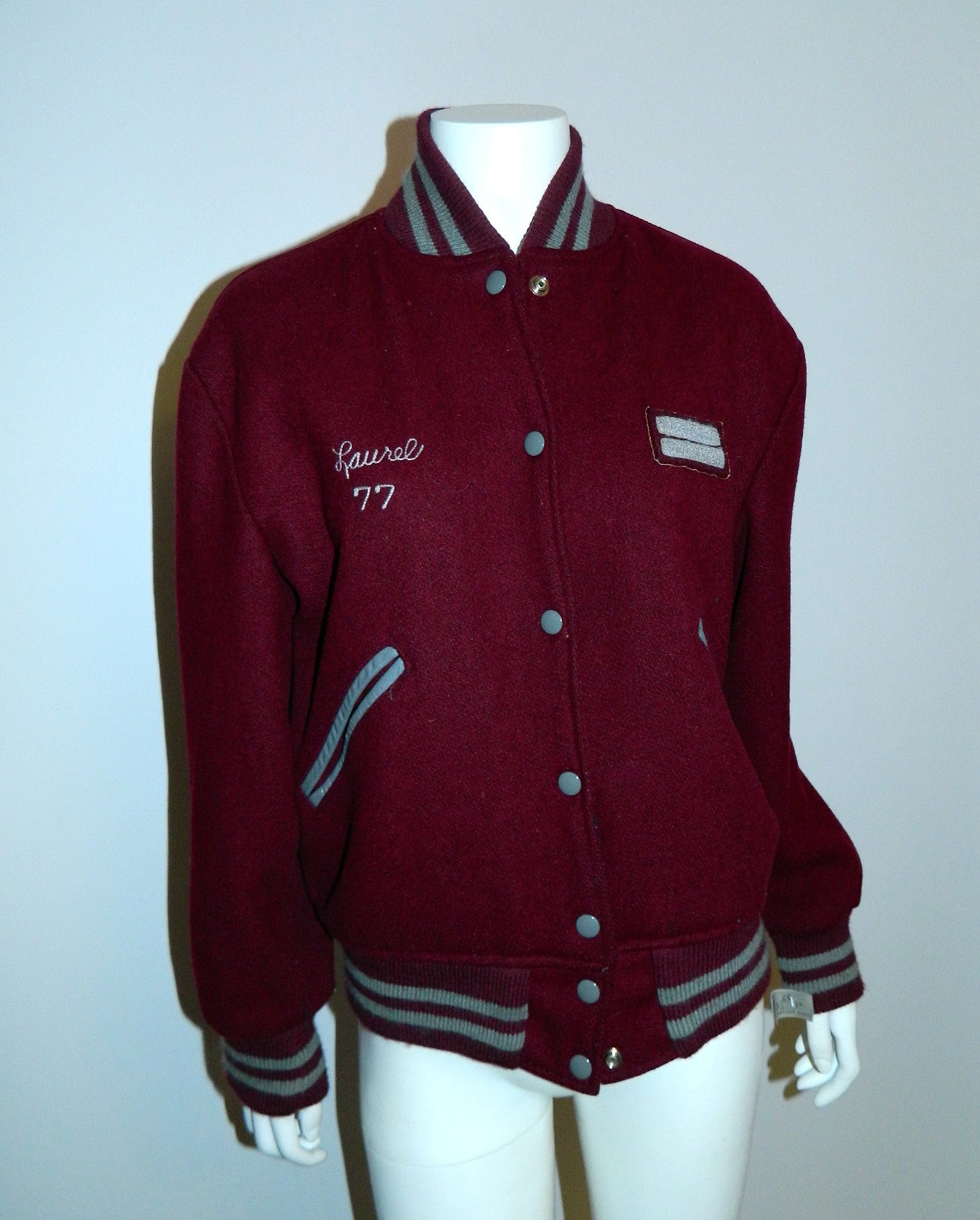 vintage 1970s wool varsity jacket womens track and field Shippensburg ...