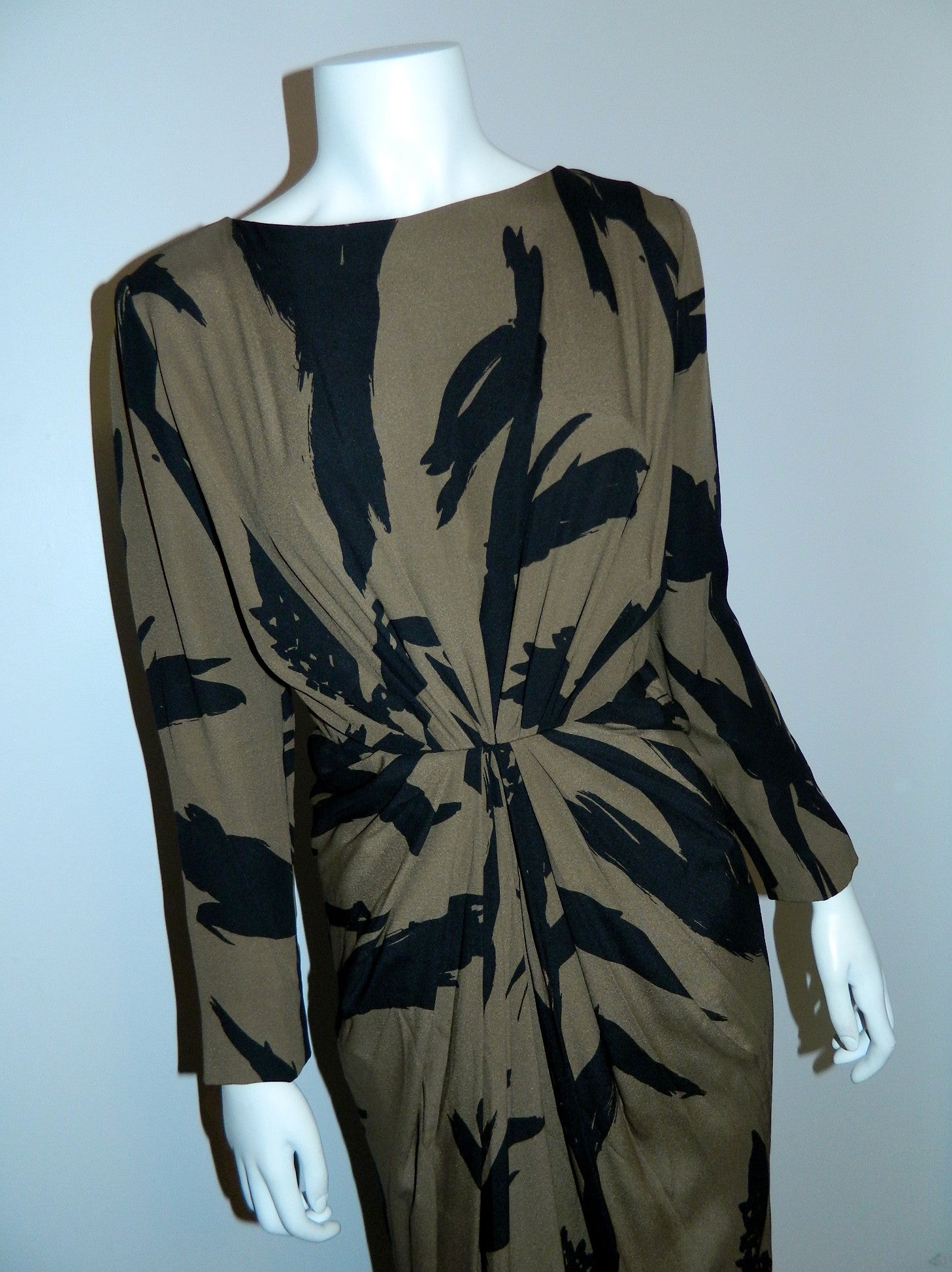 abstract print silk gown BUD KILPATRICK vintage 1960s dress XS – Retro ...