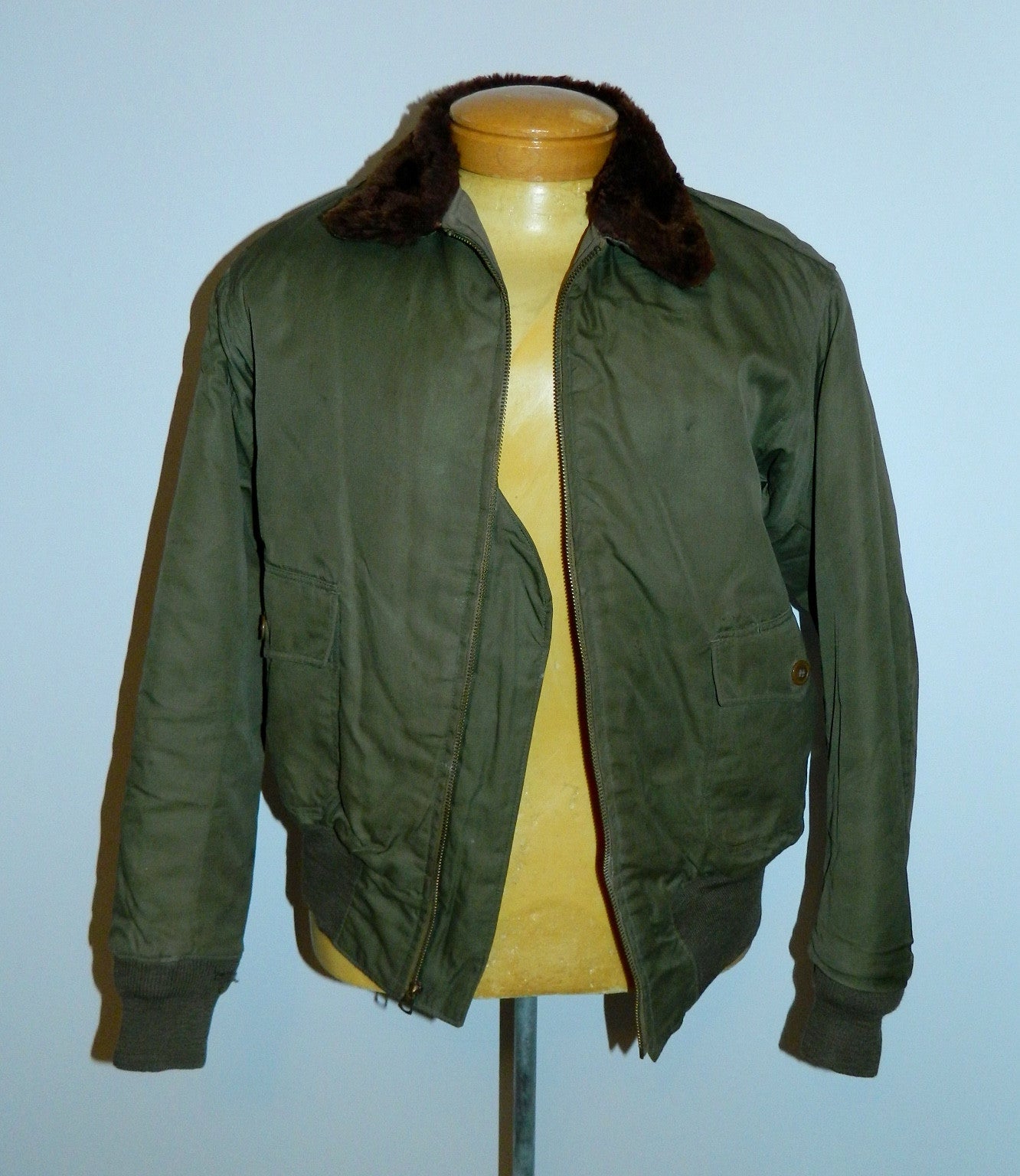 vintage 1940s B 10 flight jacket USAAF WWII cloth bomber jacket 42 ...