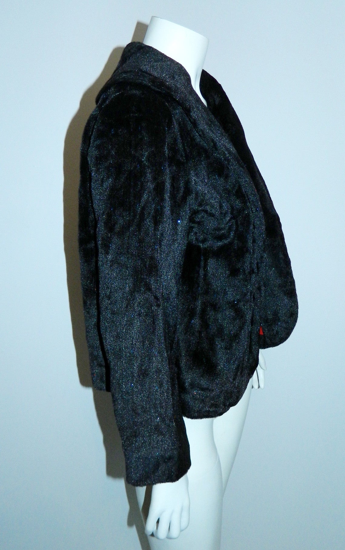 1950s black velvet coat