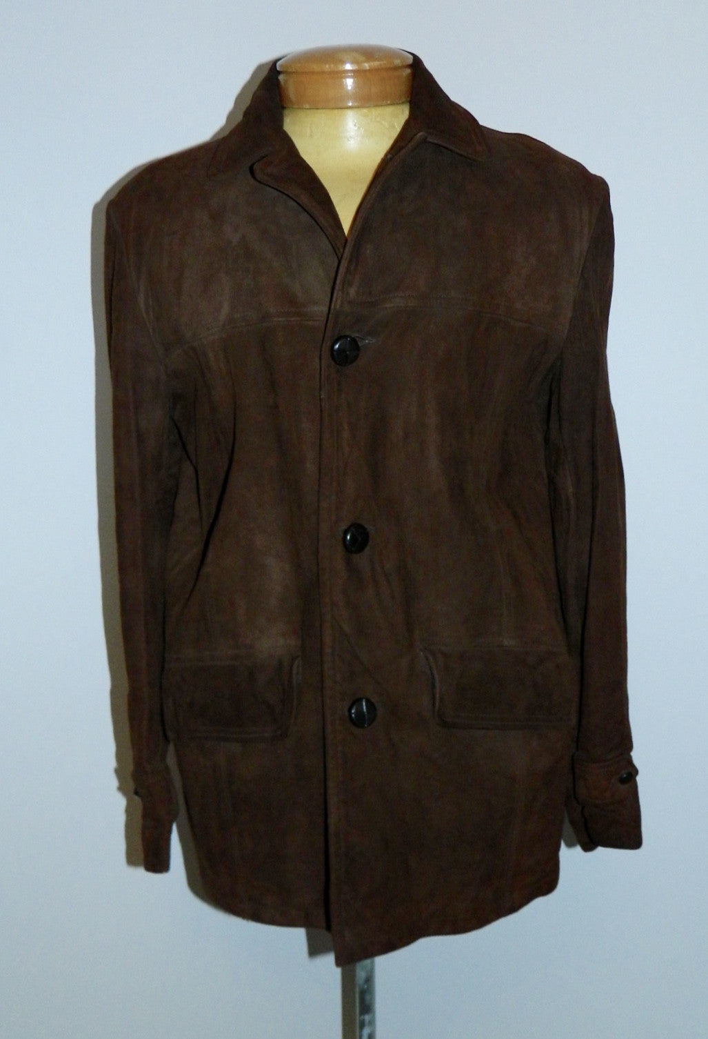 vintage 1960s nut brown SUEDE car coat Men's stadium jacket hand cut s ...