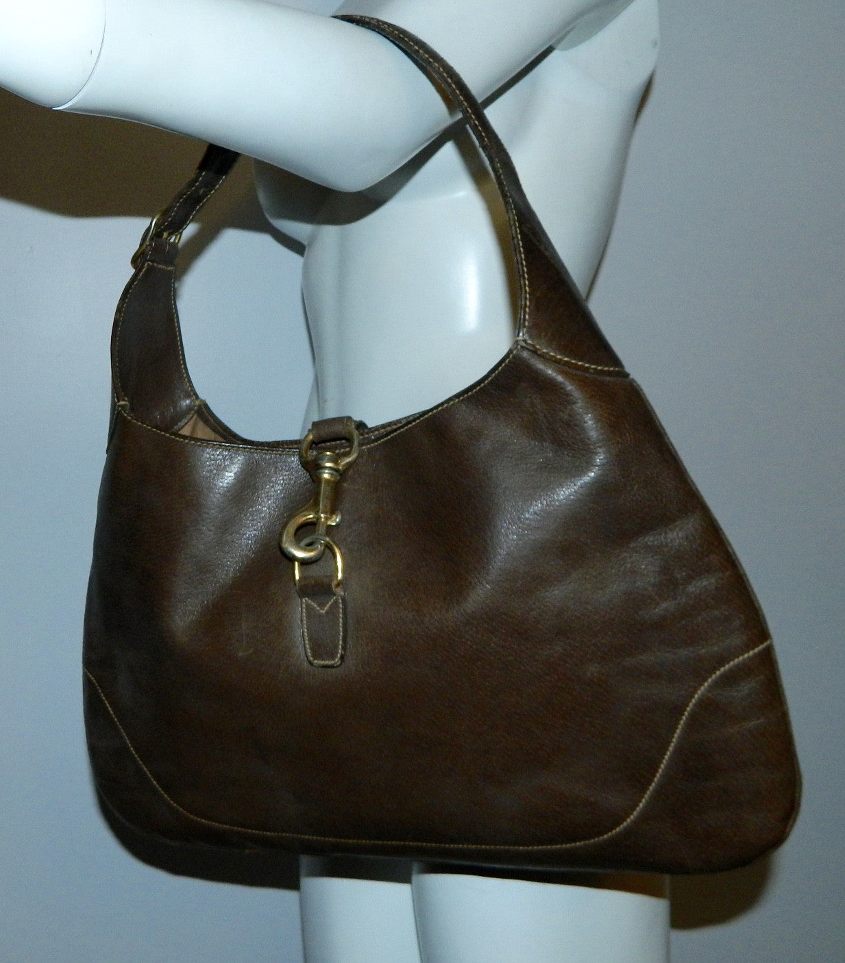 vintage GUCCI bag brown leather 1960s Jackie O &quot;Bouvier&quot; purse – Retro Trend Vintage