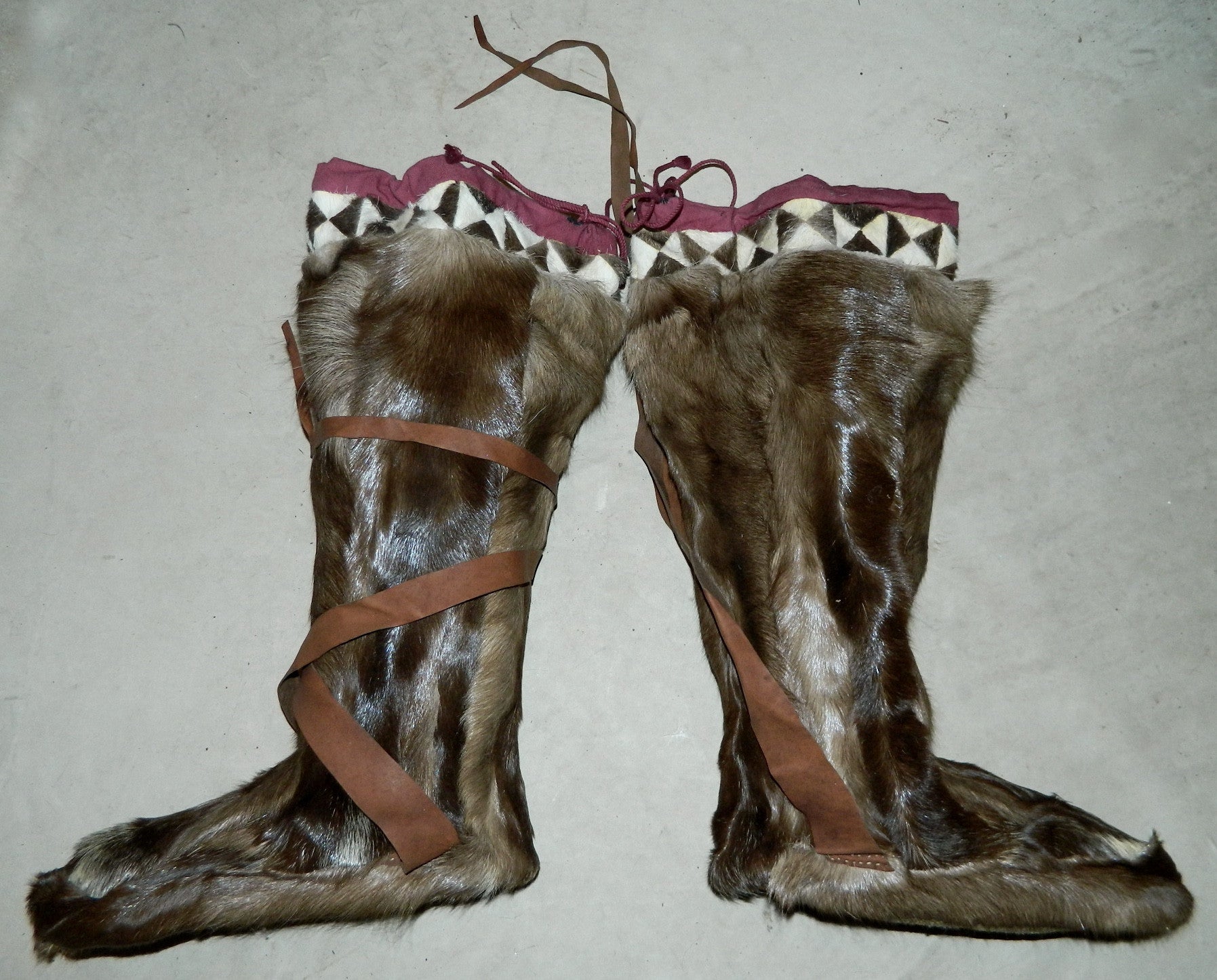 vintage fur boots
