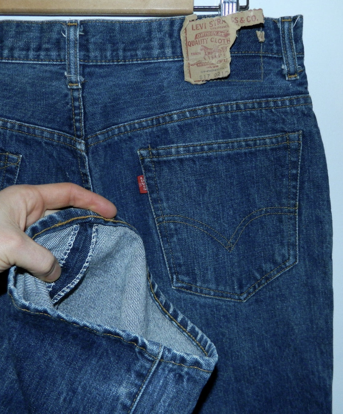 vintage 1980s jeans LEVI'S 517 boot cut dark denim 36 x 31 – Retro Trend  Vintage