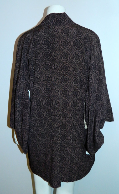 1930s 1940s vintage KIMONO robe rayon circles Haori jacket OS – Retro ...