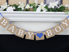 Baby Boy Banner - baby shower banners, gender reveal party banners