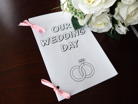 Printable Our Wedding Day Coloring Book For Kids