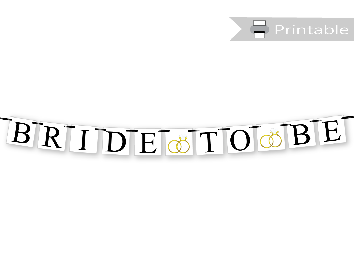 Printable Bride To Be Banner Diy Bridal Shower Decor Celebrating Together 2782