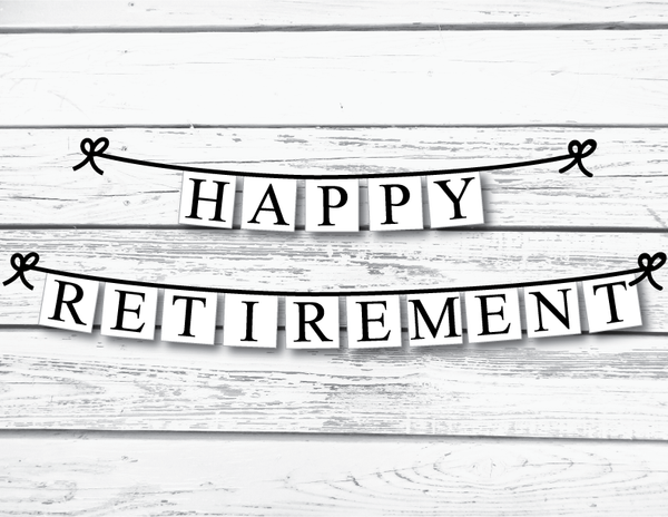 printable happy retirement banner diy retirement party decor