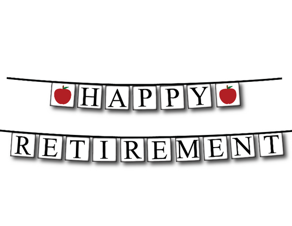 printable happy retirement banner teachers retirement