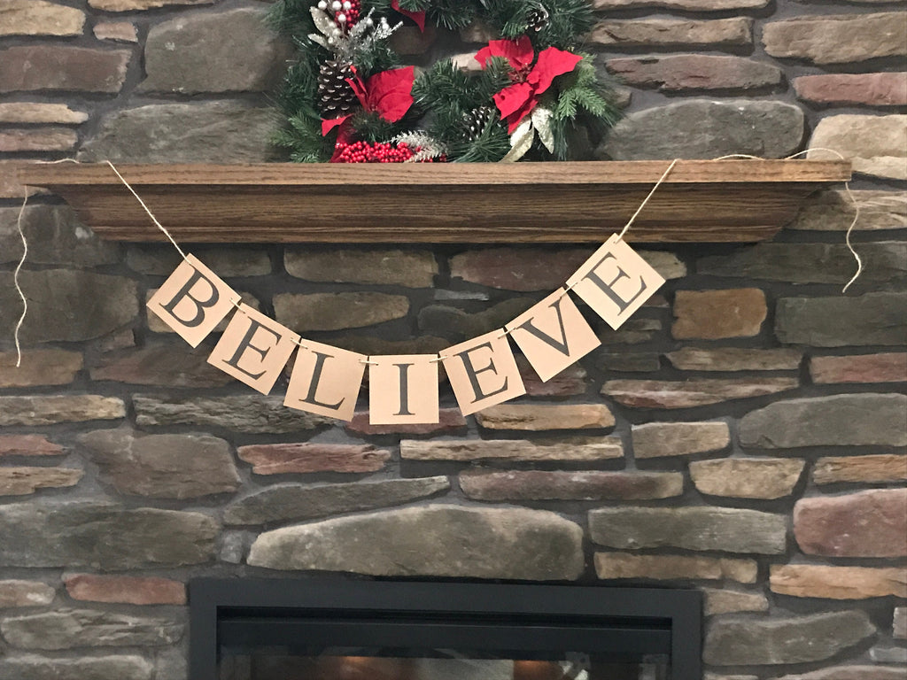 Xmas Decorations at Home Goods Believe Banner Christmas decorations rustic farmhouse 