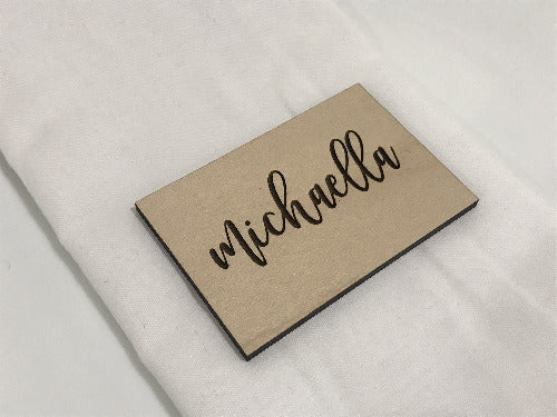 personalized engraved wedding place cards - wood place cards 