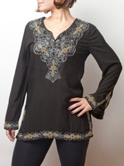 GuruMumbaiBlackBambooBeadedTunic0001 GuruMumbaiBlackBambooBeadedTunic0001