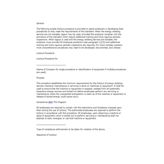 Free Lockout Tagout Procedure Templates - XO Safety