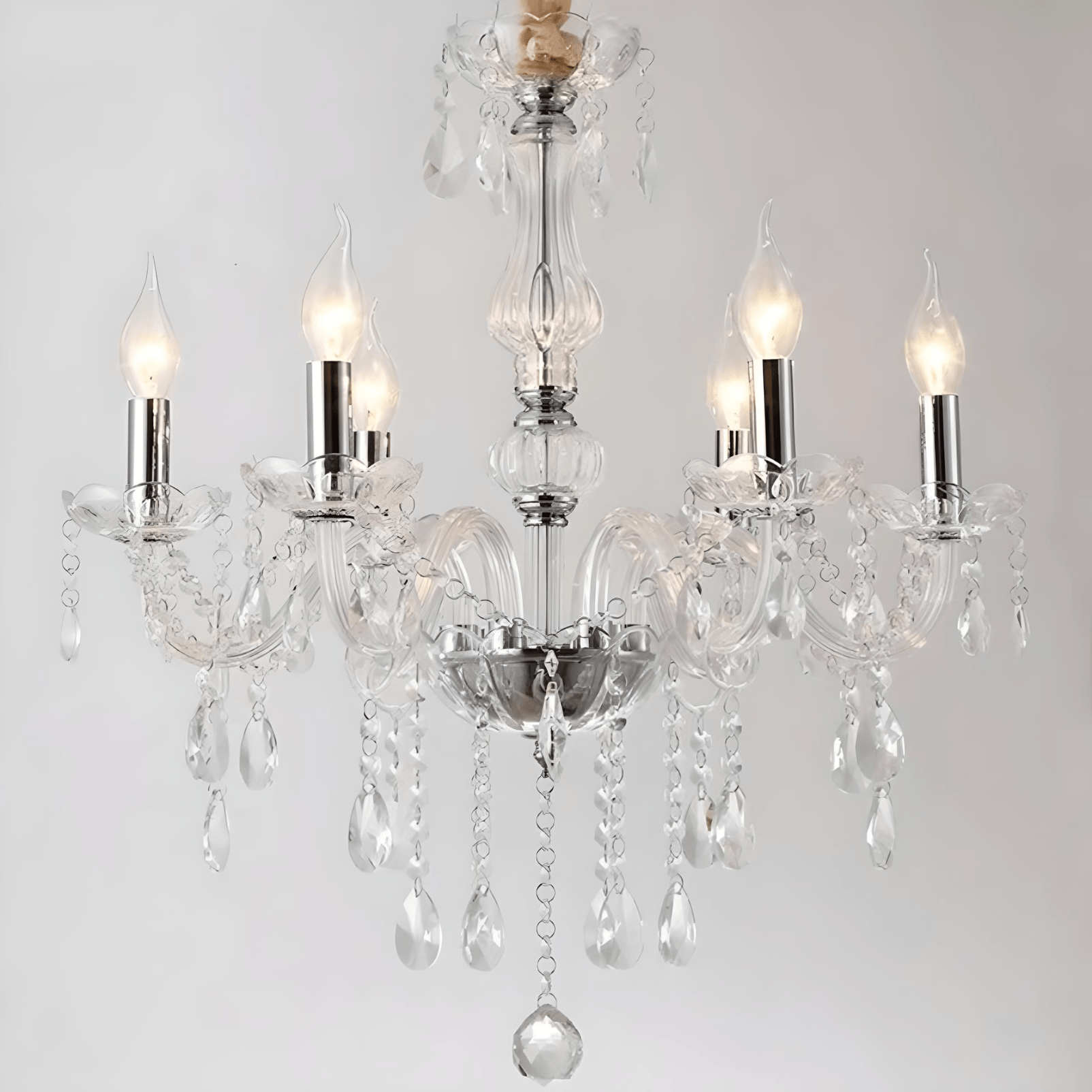 Lustre Pampilles Cristal Moderne