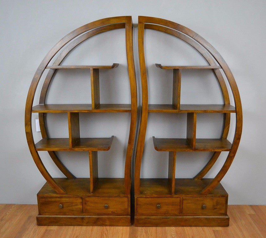Yin Yang Shelves Or Bookshelves Solid Teak Wood R Home Furniture