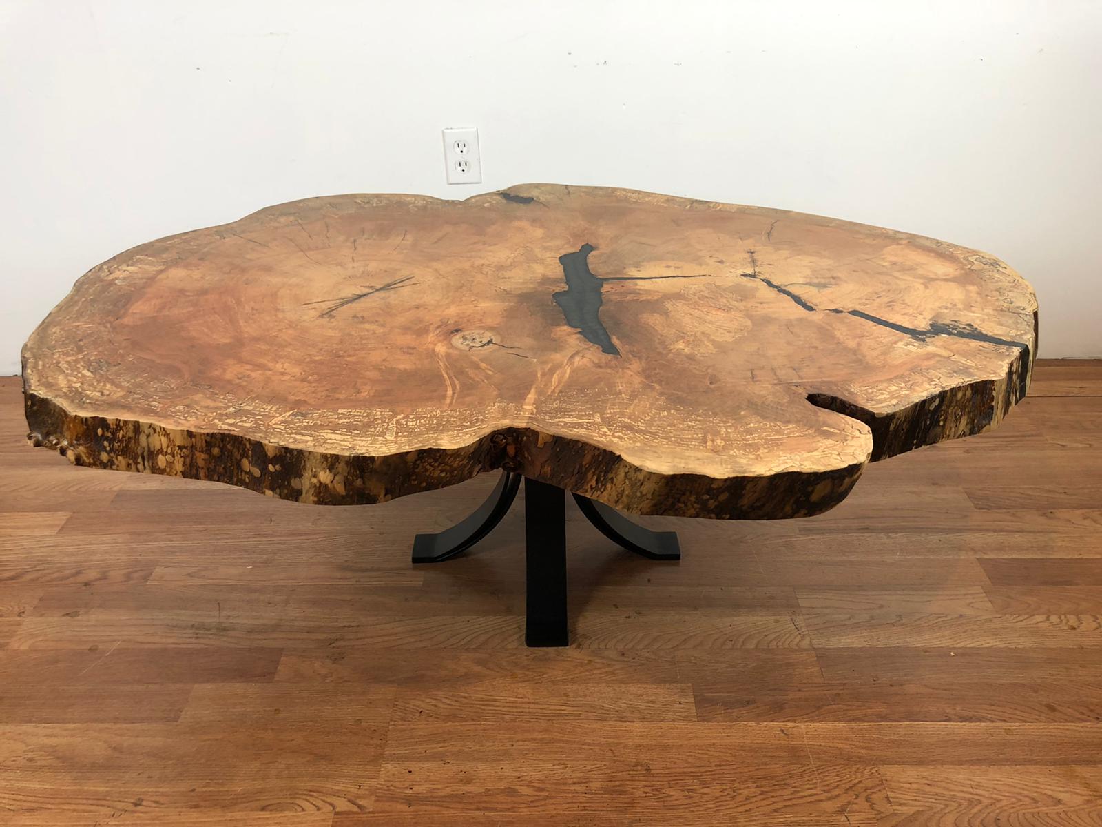 oval maple coffee table