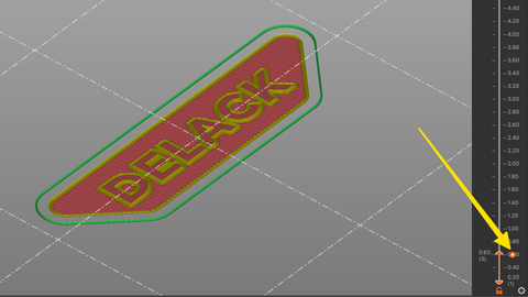 adding a filament swap in prusaslicer for 3d printer enclosure nameplate delack