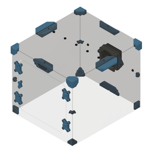 3d printer enclosure with handles and ventilation system for 3d printing